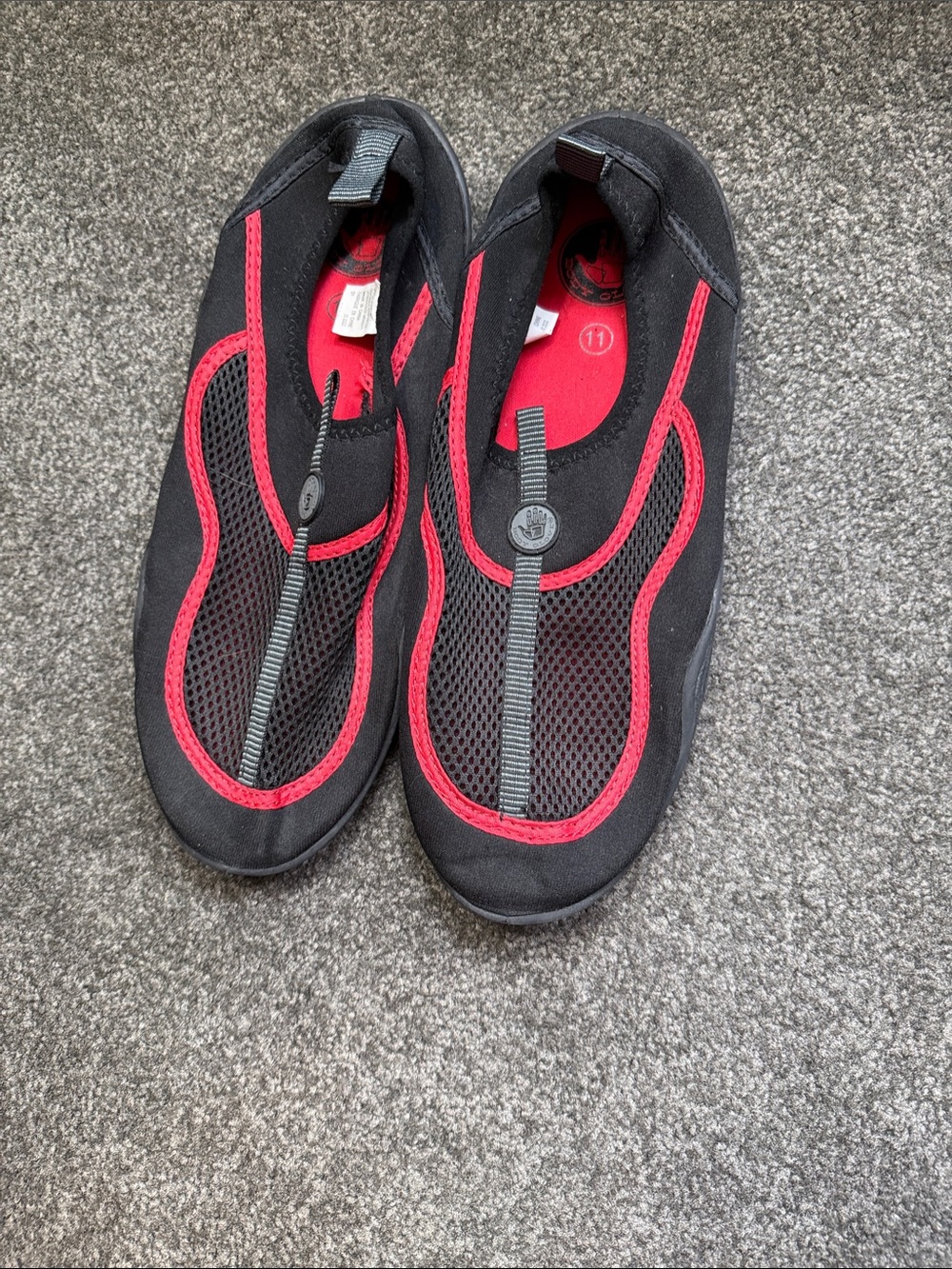 Body Glove Black and Red Slip-On Water Shoes